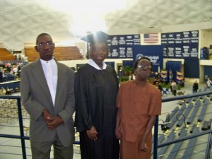 Lawernce, Sabrina, and Patricia at my graduation ceremony from Mississippi College